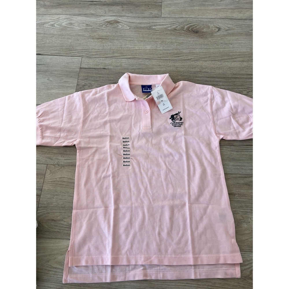 EP Pro Basics Pink Golf Polo Shirt M Chardonnay Golf Club Napa Valley